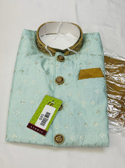 Light blue sherwani set : kids