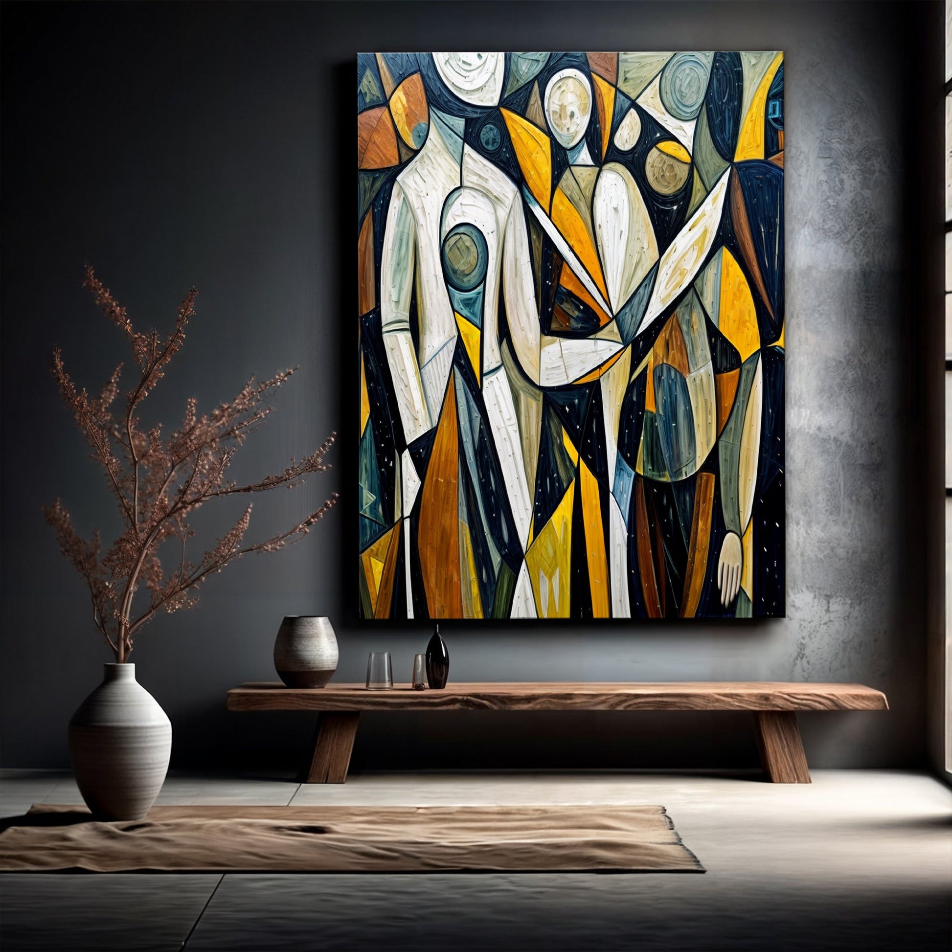 Abstract Human Connection Wall Art
