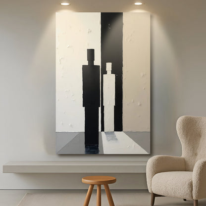 Contemporary Minimalist Abstract Wall Art 36x24 inch Extra Large Premium Gallery Wrapped