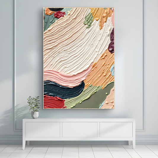 Colorful Abstract Wall Art 36x24 inch Extra Large Premium Gallery Wrapped