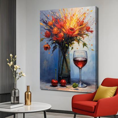Dynamic Still Life Abstract Wall Art 36x24 inch Extra Large Premium Gallery Wrapped