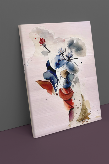 Framed Floral Art Print, Abstract Wall Decor, Matte Canvas Artwork, Home Aesthetic, Gift for Nature Lovers