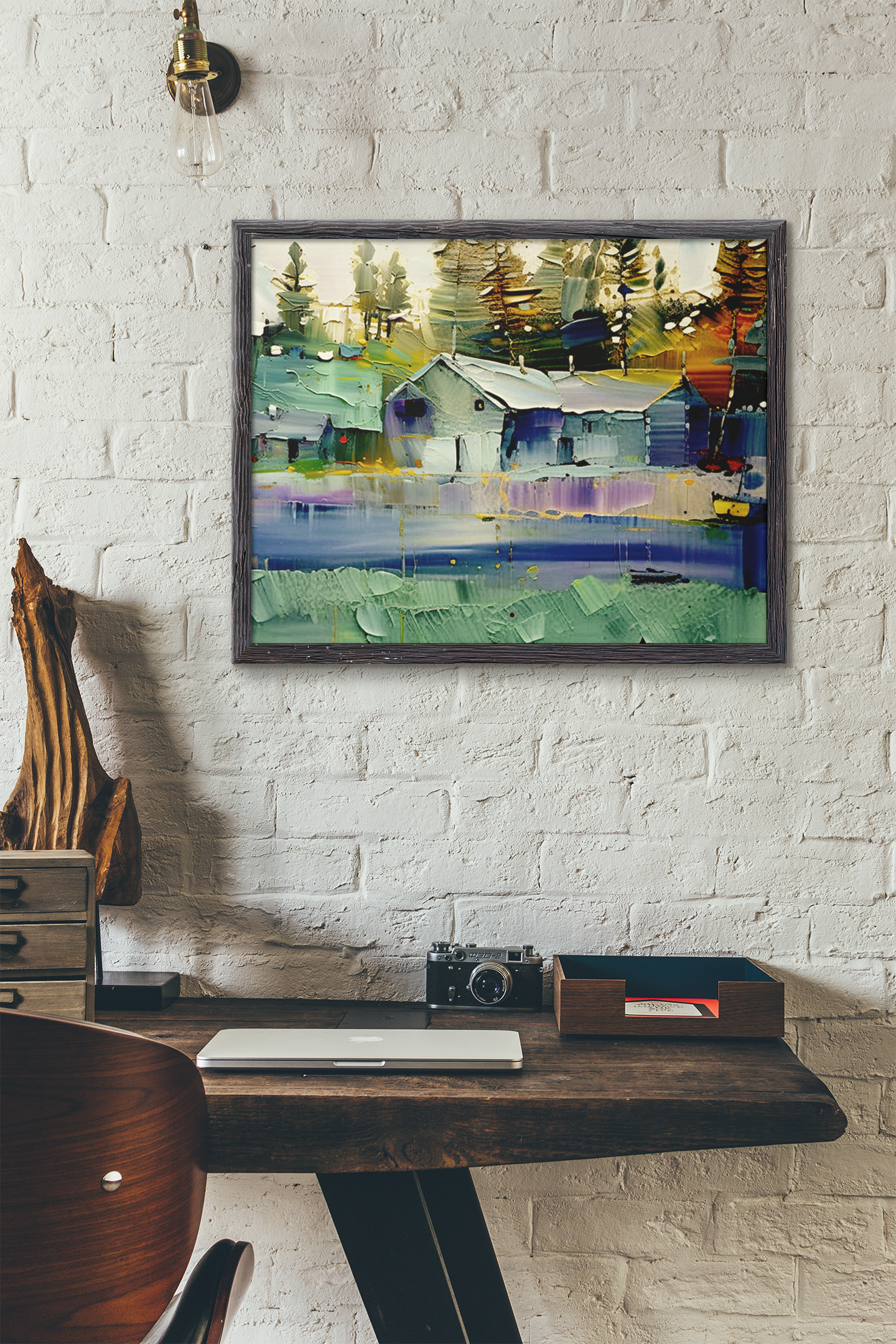 Serene Landscape Canvas Print – Tranquil Wall Art for Home | Nature-Inspired Decor | Ideal Gift for Art & Nature Lovers