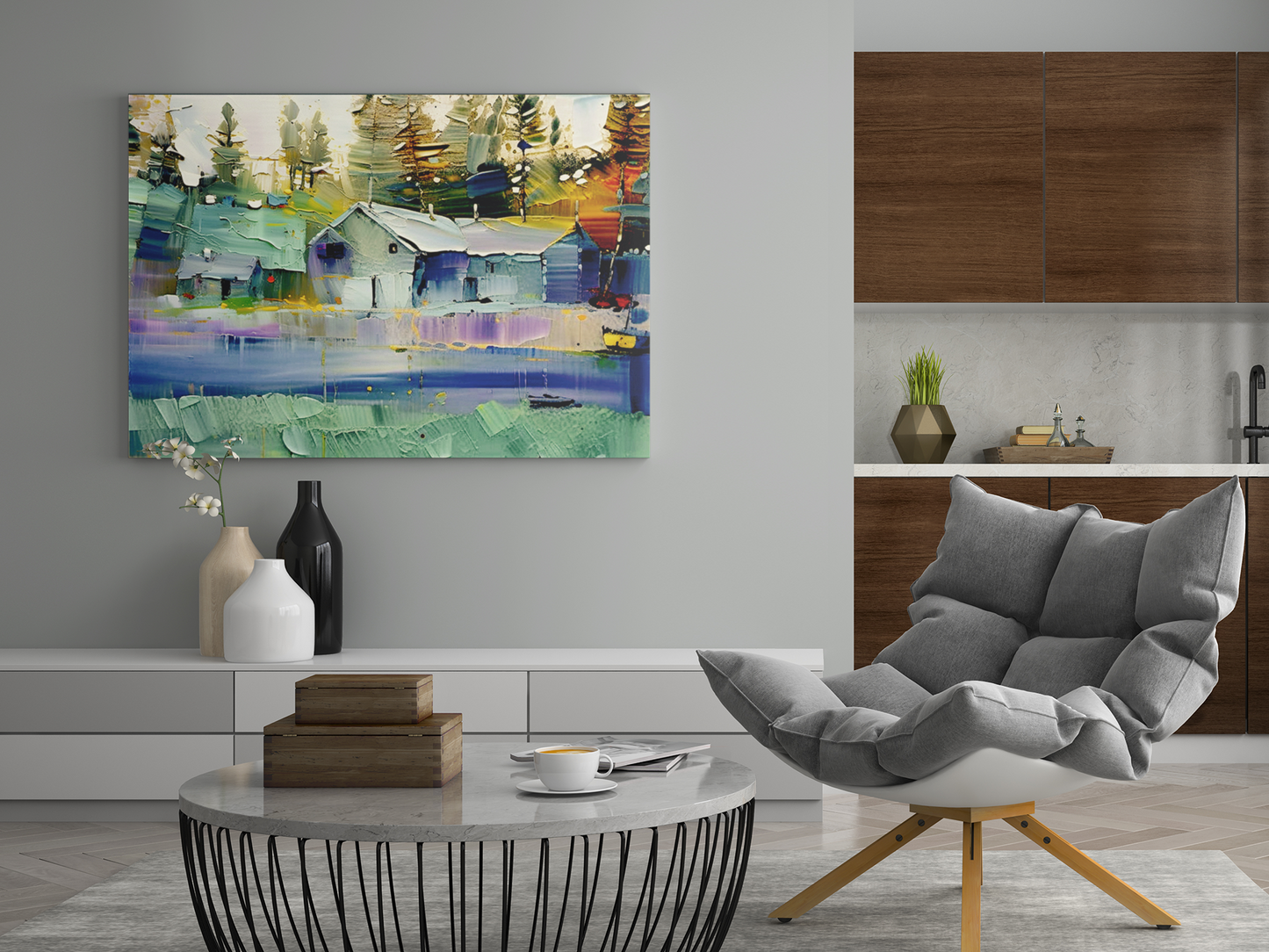 Serene Landscape Canvas Print – Tranquil Wall Art for Home | Nature-Inspired Decor | Ideal Gift for Art & Nature Lovers