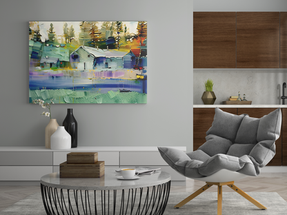 Serene Landscape Canvas Print – Tranquil Wall Art for Home | Nature-Inspired Decor | Ideal Gift for Art & Nature Lovers