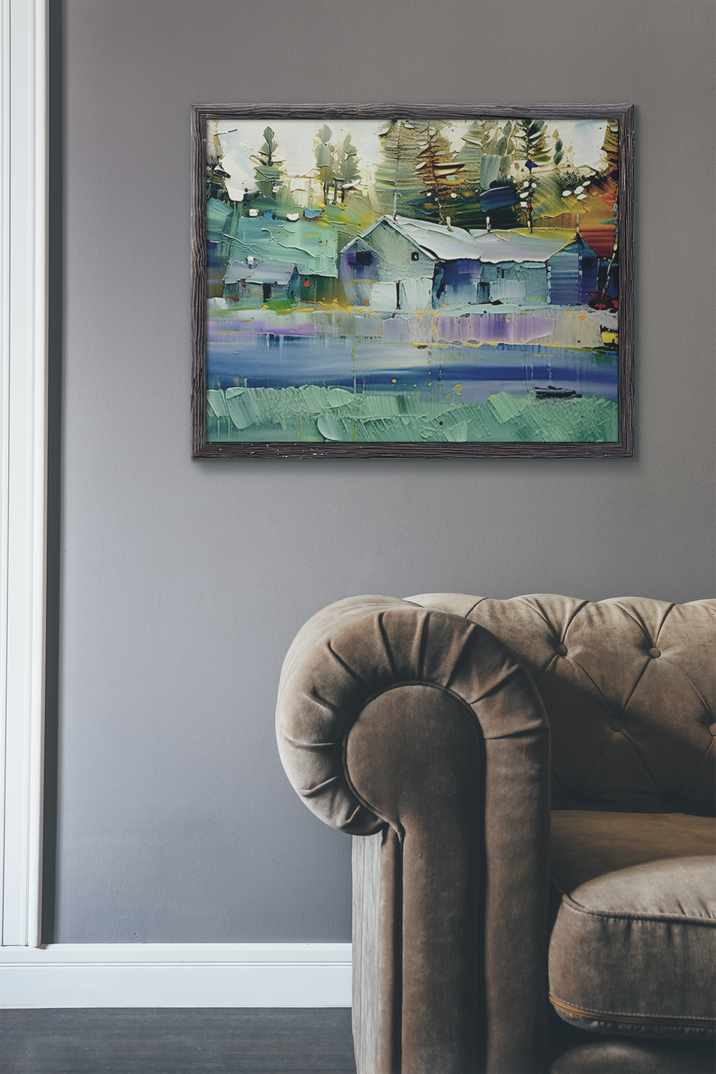 Serene Landscape Canvas Print – Tranquil Wall Art for Home | Nature-Inspired Decor | Ideal Gift for Art & Nature Lovers