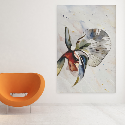 Artistic Floral Framed Poster, Abstract Wall Art, Home Decor