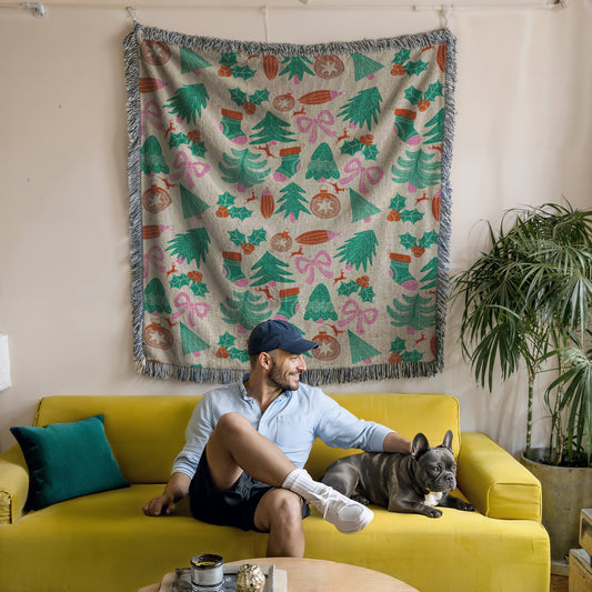 Christmas Woven Blanket