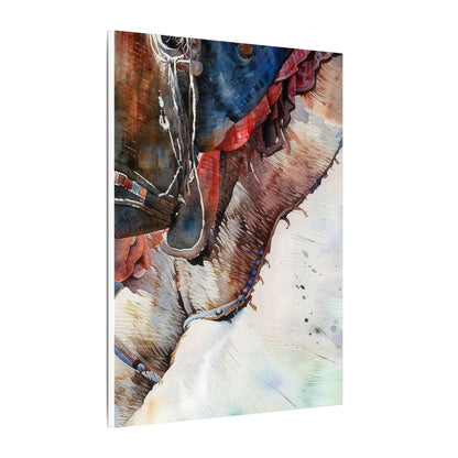 Horse Portrait Canvas Wall Art - Rustic Equestrian Home Decor | The Artist's Muse Print