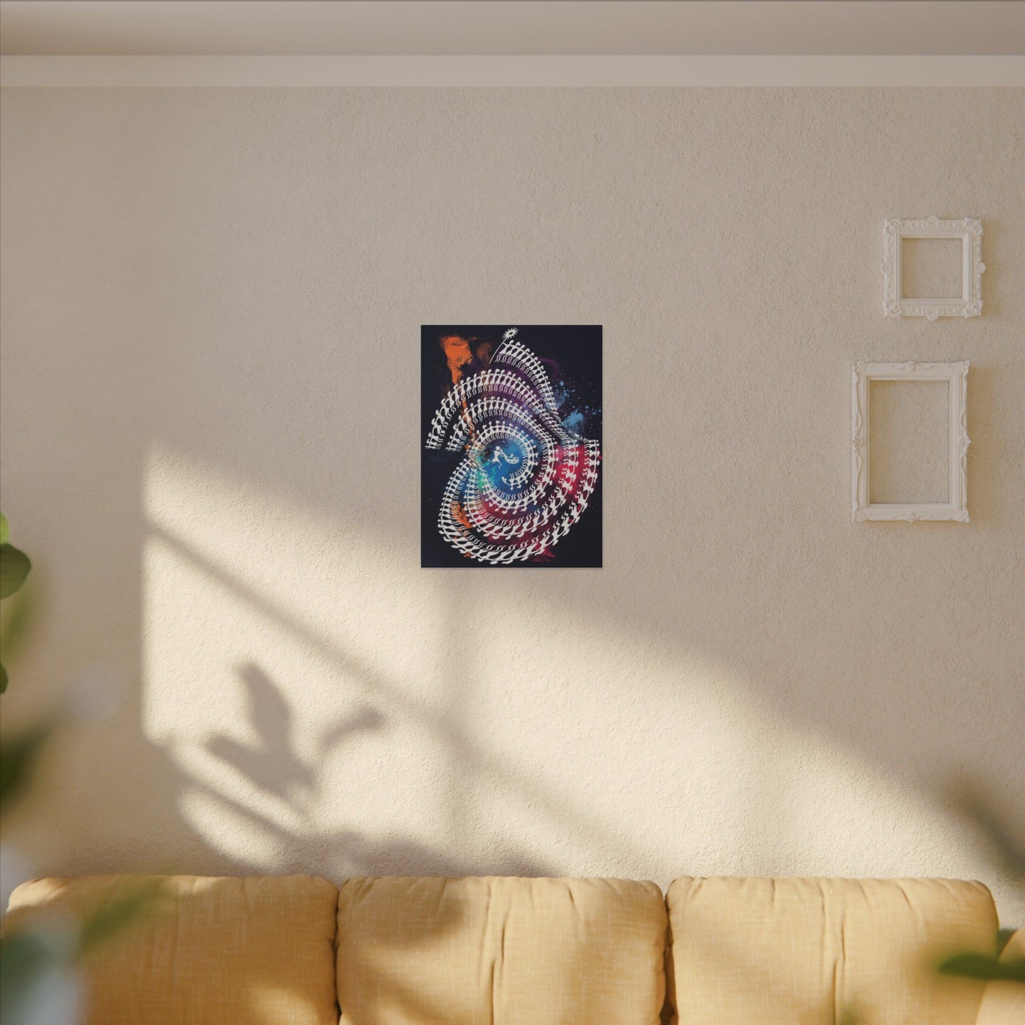 Spiral Tribal Dance Art Canvas, Abstract Wall Decor, Meditation Gift, Psychedelic Art Print, Home or Office Decoration