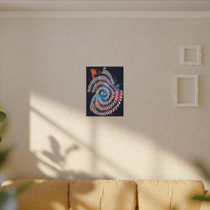 Spiral Tribal Dance Art Canvas, Abstract Wall Decor, Meditation Gift, Psychedelic Art Print, Home or Office Decoration