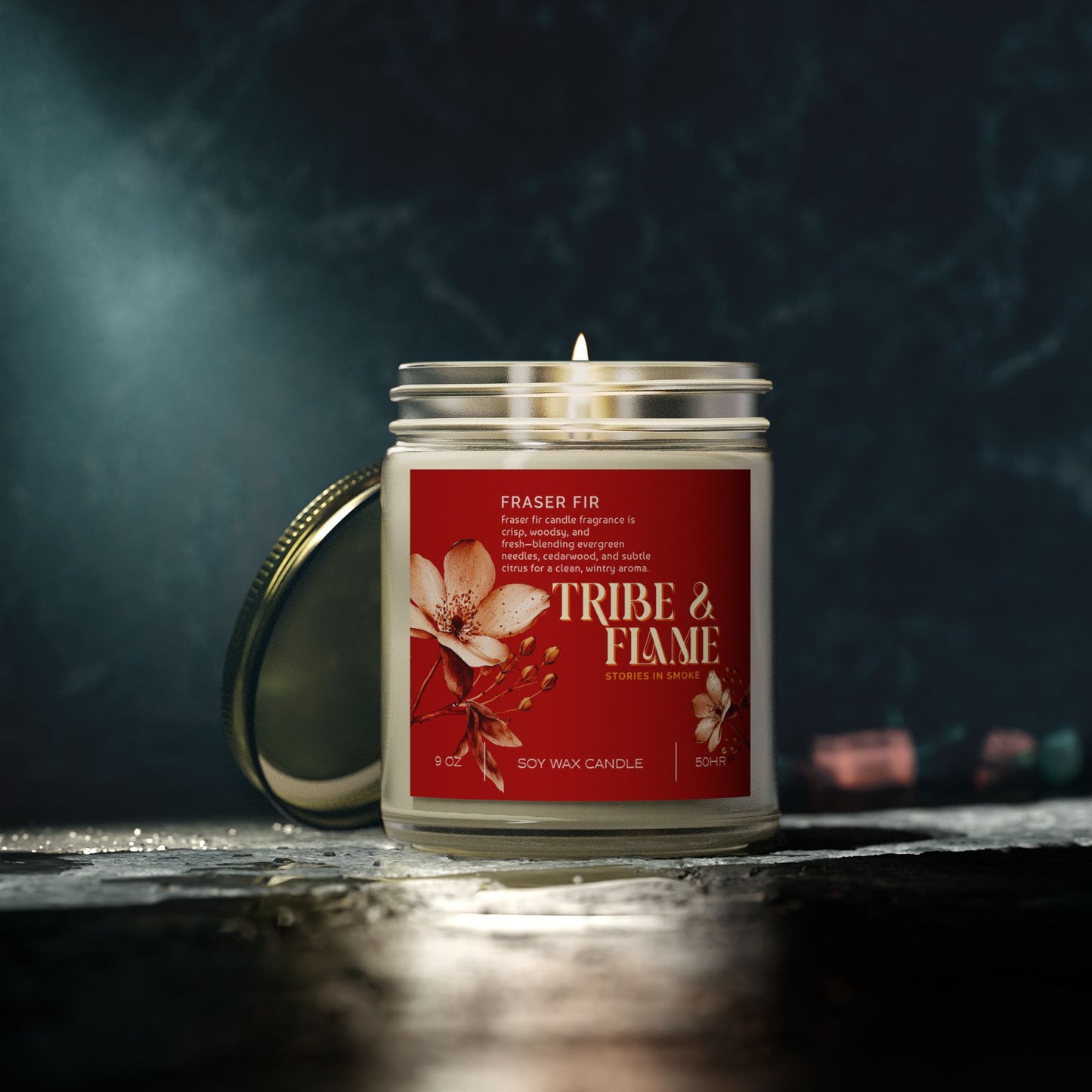 Fraser Fir Scented Candle – 9oz Coconut Apricot Wax