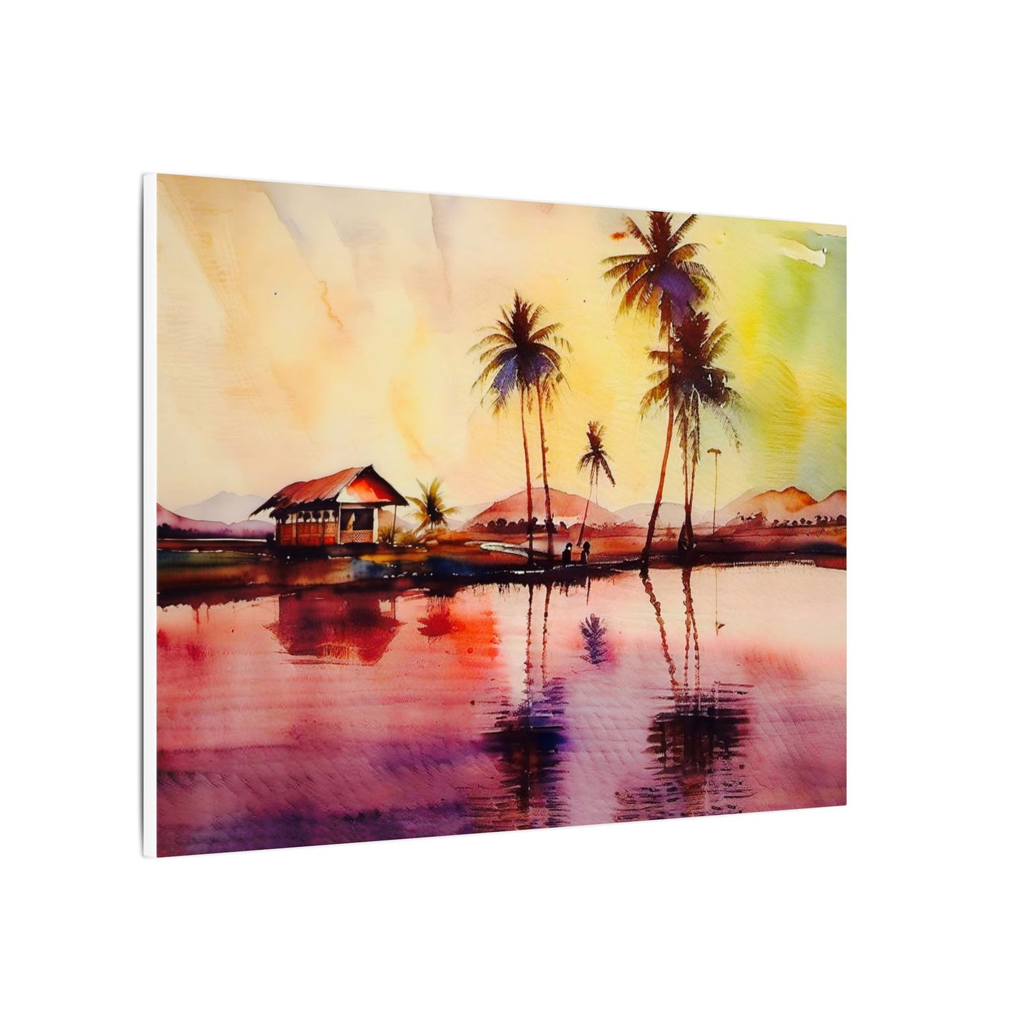 Vibrant Canvas Wall Art, Tropical Landscape Print, Home Decor, Gift for Nature Lovers, Relaxing Art Piece, Beach House Decor