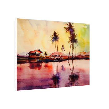 Vibrant Canvas Wall Art, Tropical Landscape Print, Home Decor, Gift for Nature Lovers, Relaxing Art Piece, Beach House Decor