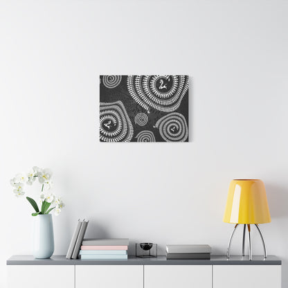 Abstract Spiral Tribal Art Canvas Print, Modern Wall Decor, Geometric Artwork, Black and White Home Decor, Unique Gift for Art Lovers