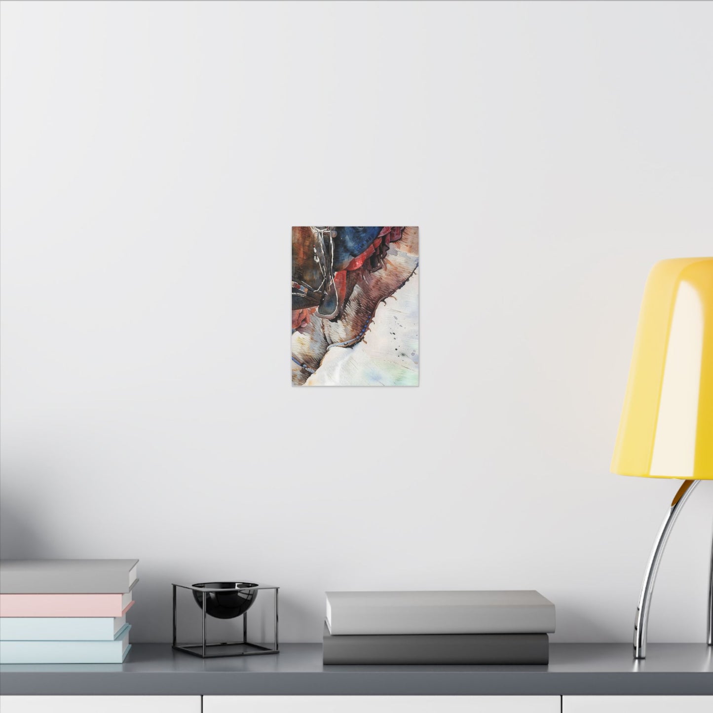 Horse Portrait Canvas Wall Art - Rustic Equestrian Home Decor | The Artist's Muse Print