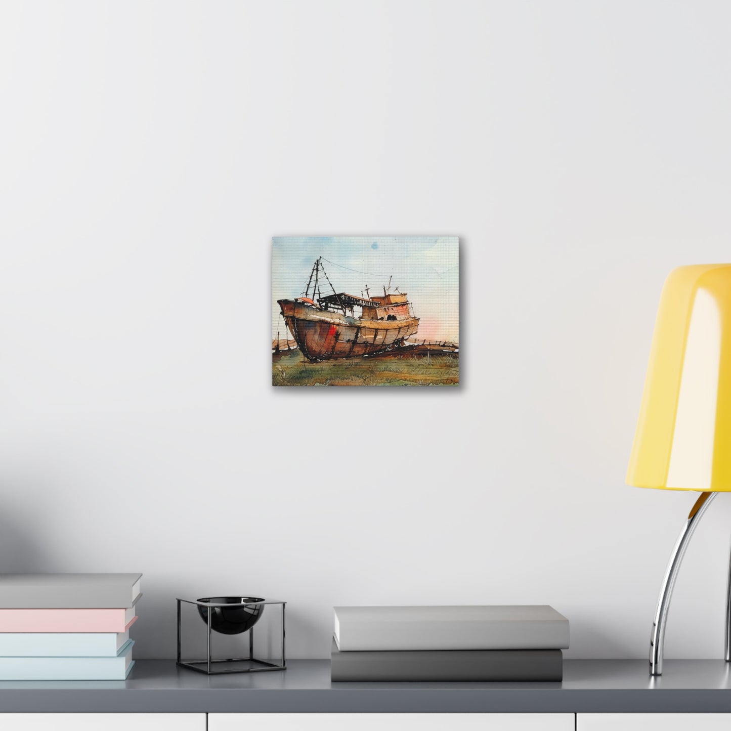 Rustic Ship Canvas Wall Art, Nautical Decor, Ocean Lover Gift, Beach House Wall Art, Maritime Home Decor