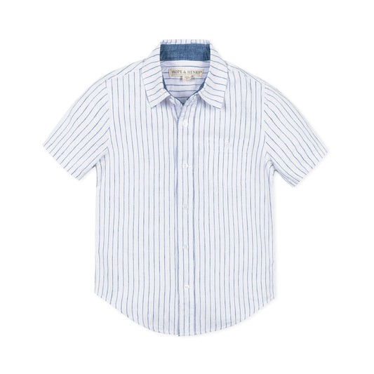 Linen Short Sleeve Button Down Shirt
