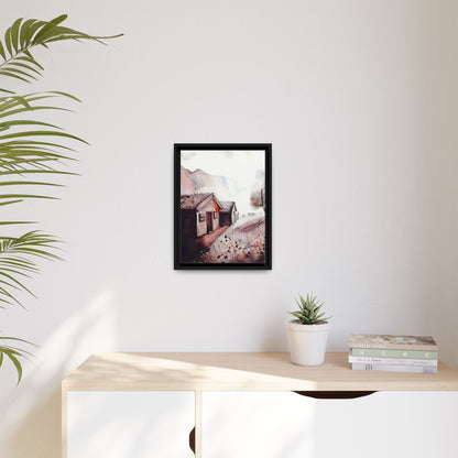 Framed Canvas Art Print, Rustic Home Decor, Farmhouse Wall Art, Cozy Living Room Decoration, Nature Landscape Artwork