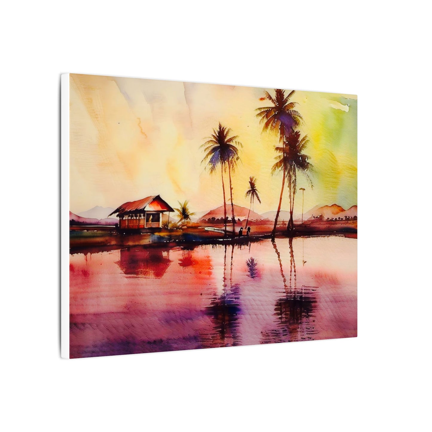 Vibrant Canvas Wall Art, Tropical Landscape Print, Home Decor, Gift for Nature Lovers, Relaxing Art Piece, Beach House Decor