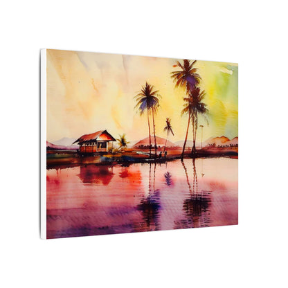 Vibrant Canvas Wall Art, Tropical Landscape Print, Home Decor, Gift for Nature Lovers, Relaxing Art Piece, Beach House Decor