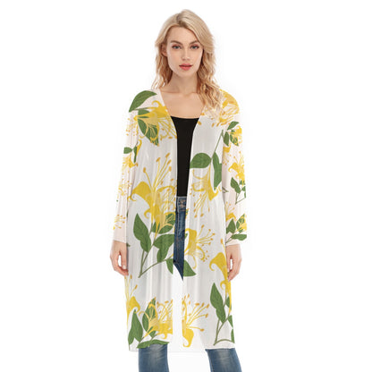 All- Over Print Women's Long Sleeve Mesh Cardigan