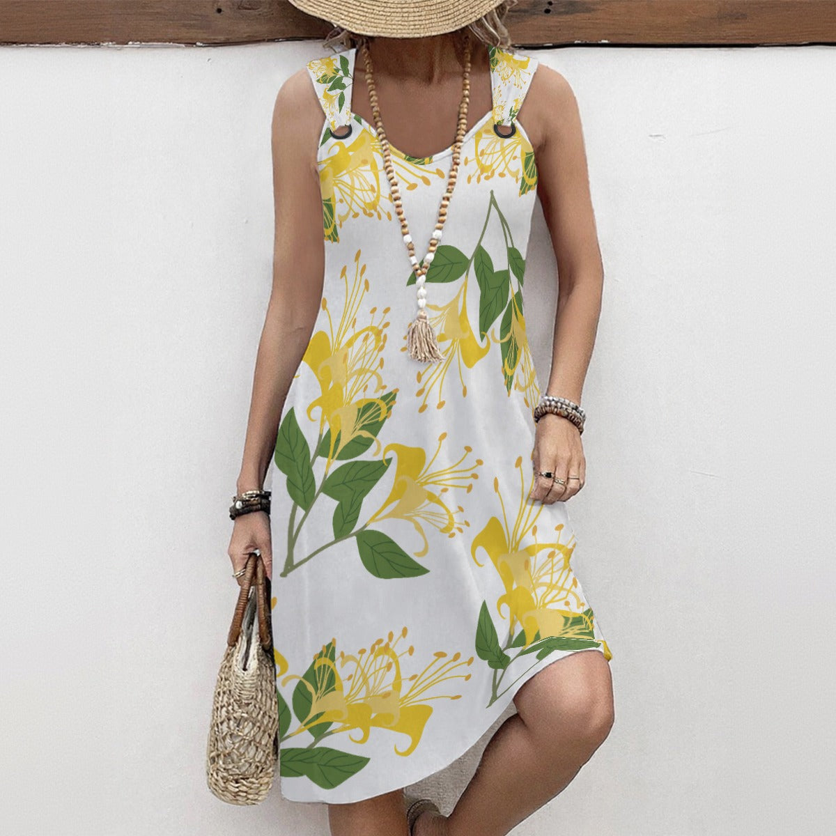 All-Over Print Women's Hoop Suspender Dress