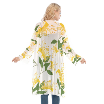 All- Over Print Women's Long Sleeve Mesh Cardigan