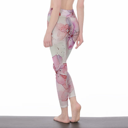 All-Over Print Women's High Waist Leggings | Side Stitch Closure