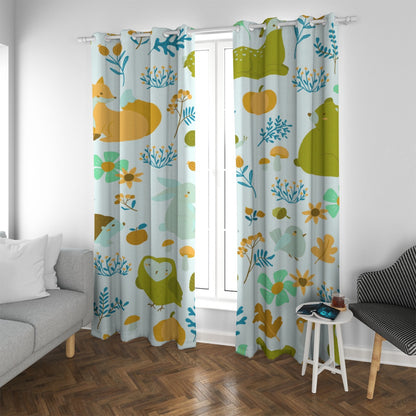 Cute Animals Grommet Curtains (Small Size)