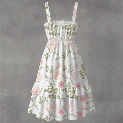 All-Over Print Women‘s Ruffle Hem Dress