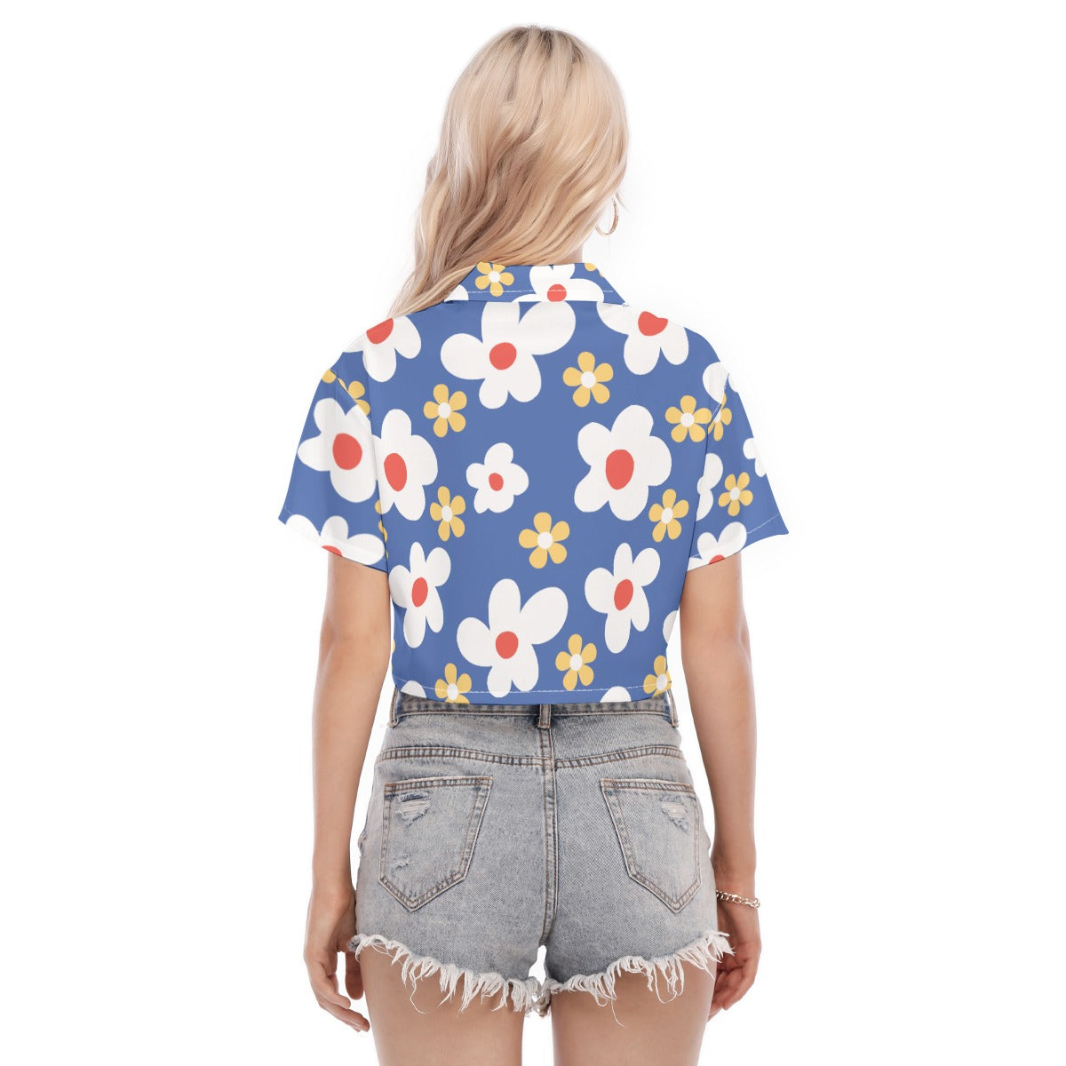 All-Over Print Women's Cropped Shirt