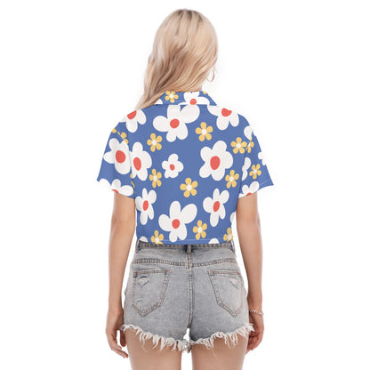All-Over Print Women's Cropped Shirt