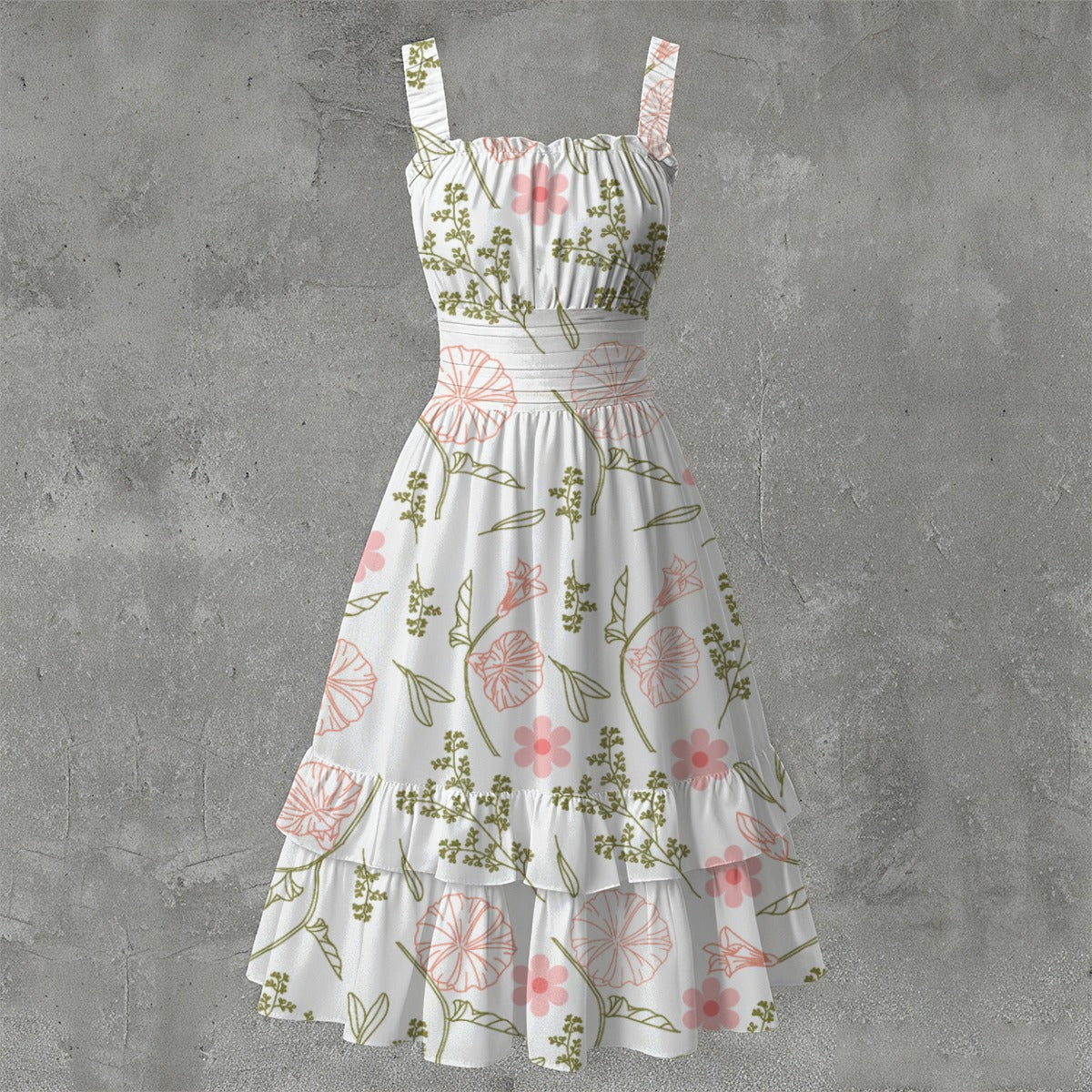 All-Over Print Women‘s Ruffle Hem Dress