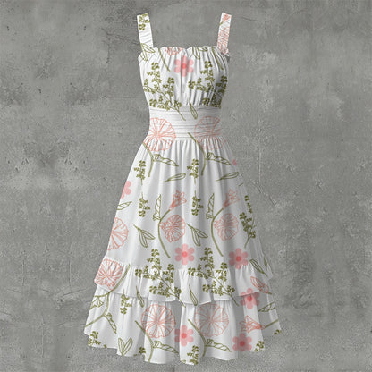 All-Over Print Women‘s Ruffle Hem Dress