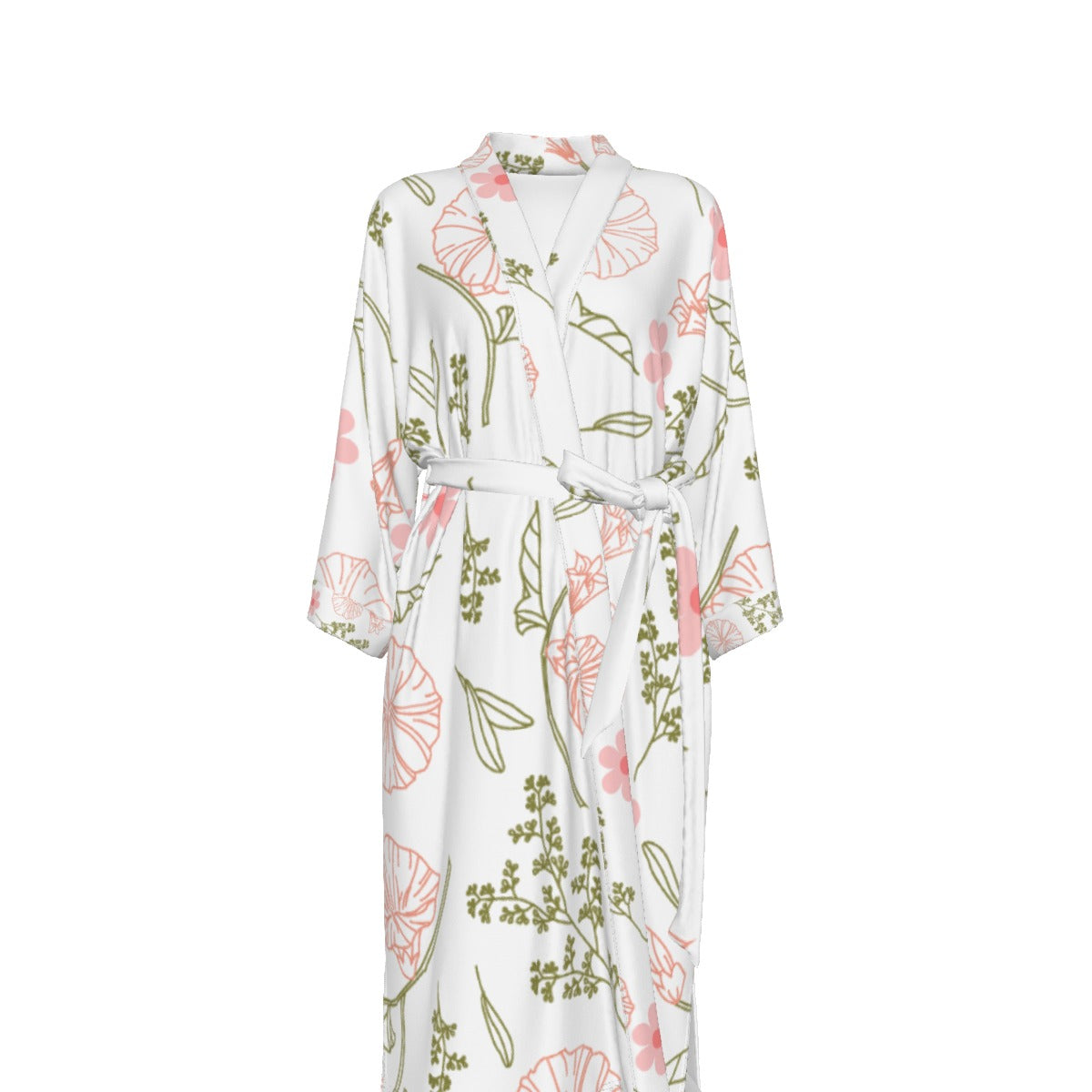 All-Over Print Women's Satin Kimono Robe