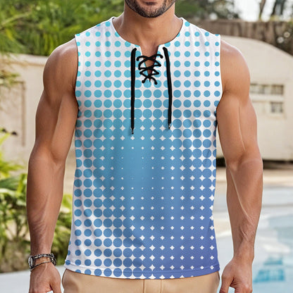 AOP Men's Tank Top With Drawstring