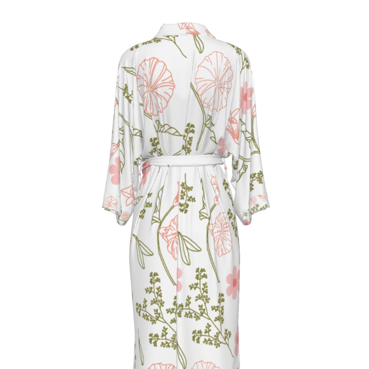 All-Over Print Women's Satin Kimono Robe