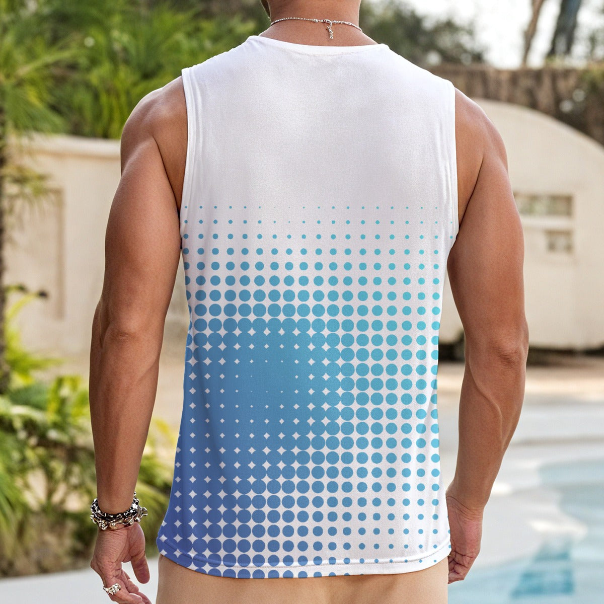 AOP Men's Tank Top With Drawstring