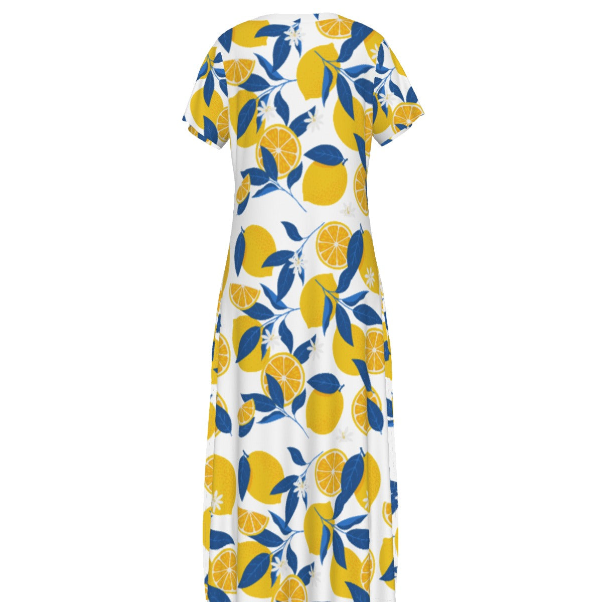 All-Over Print Women's V-neck Dress With Side Slit