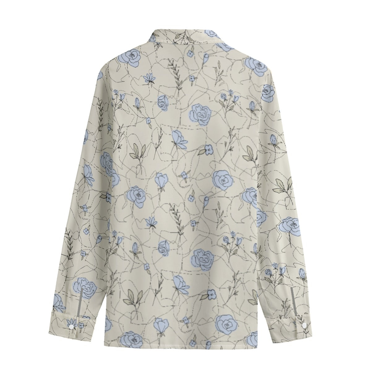 All-Over Print Men's Lapel Collar Shirt With Concealed Placket |115GSM Cotton poplin