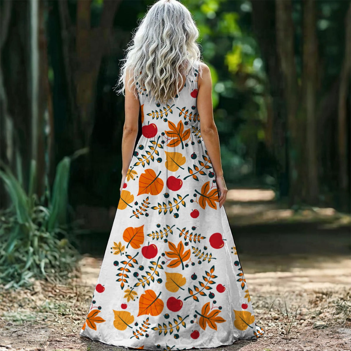 All-Over Print Women’s Sleeveless Maxi Dress