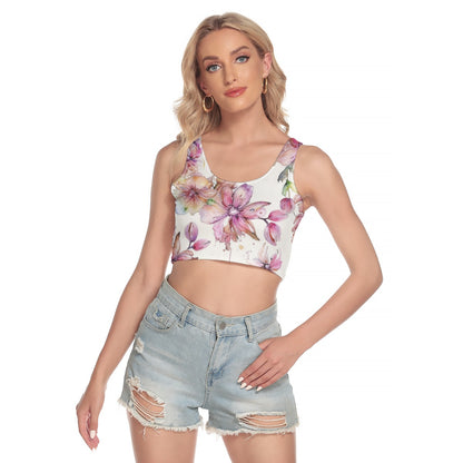 All-Over Print Women's Sport Crop Tank Top
