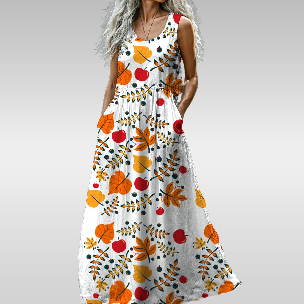 All-Over Print Women’s Sleeveless Maxi Dress