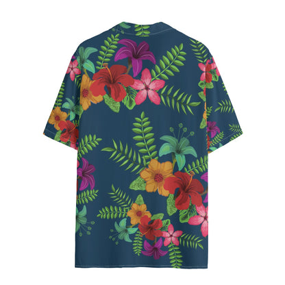 All-Over Print Women's Vibrant Tropical Hawaiian Shirt | Rayon
