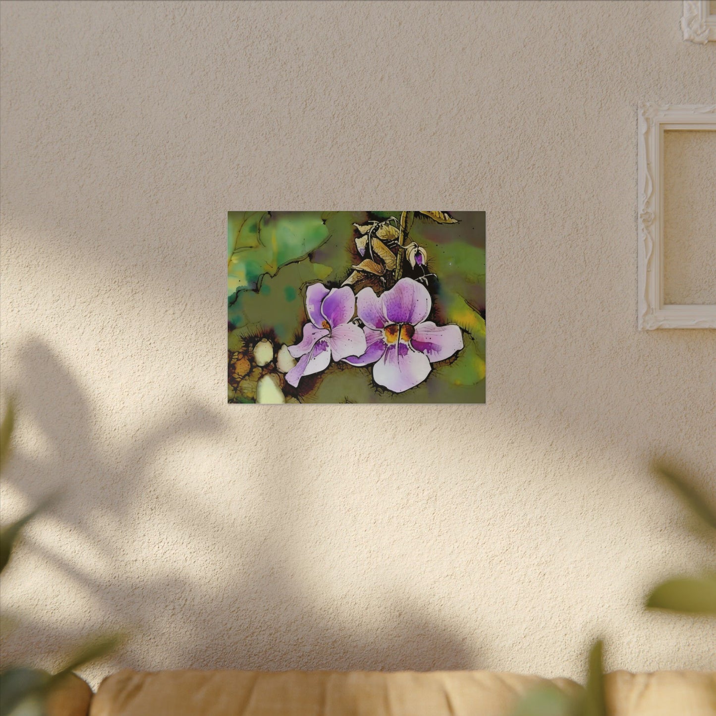 Floral Canvas Art Print, Botanical Wall Decor, Home Gallery Artwork, Elegant Flower Design, Perfect Gift for Nature Lovers