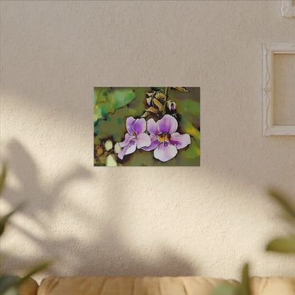 Floral Canvas Art Print, Botanical Wall Decor, Home Gallery Artwork, Elegant Flower Design, Perfect Gift for Nature Lovers