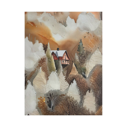 Autumn Landscape Art Print, Cozy Home Decor, Rustic Wall Art, Gift for Nature Lovers, Fall Decor, Housewarming Art