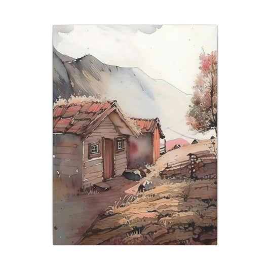 Serene Landscape Wall Art, Canvas Print, Rustic Decor, Home Office Wall Hanging, Nature Scene, Gift for Nature Lovers