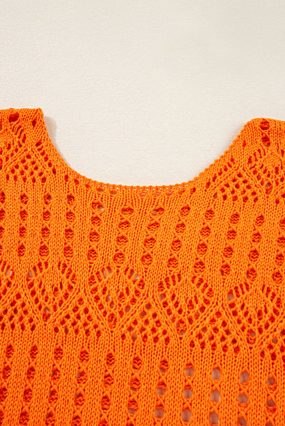 Emerson Crochet Scallop Edge Sweater